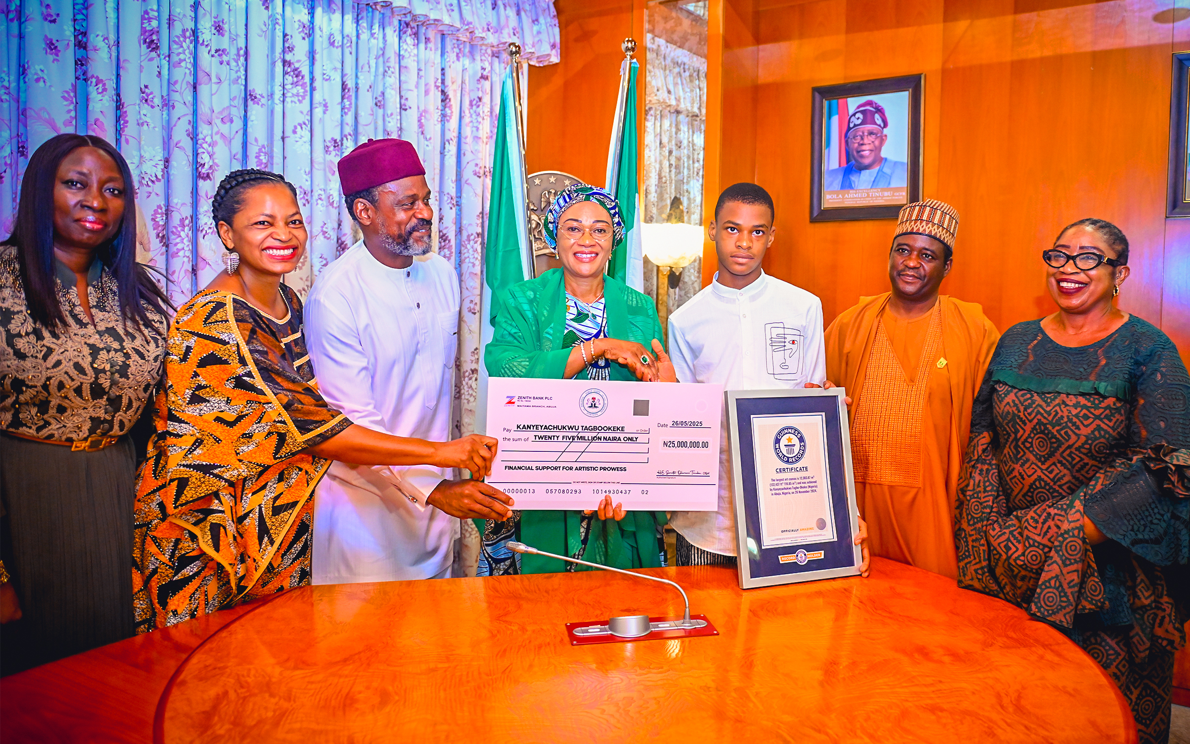 Her Excellency receives 16 year old Autistic Guinness World Record Holder, Kanyeyachukwu Tagbo- Okeke