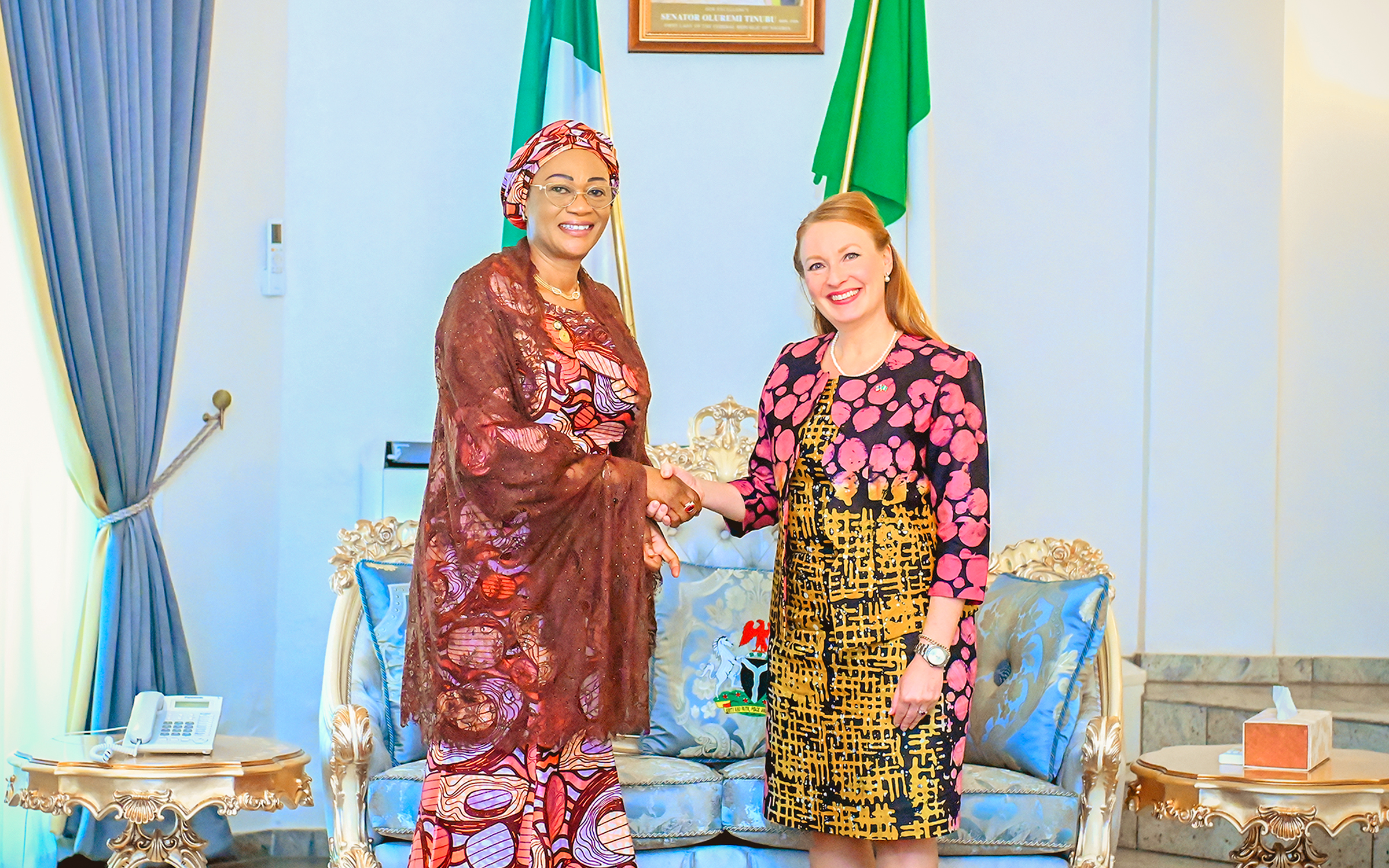 Her Excellency receives Ambassador of Finland, HE Sanna Celine