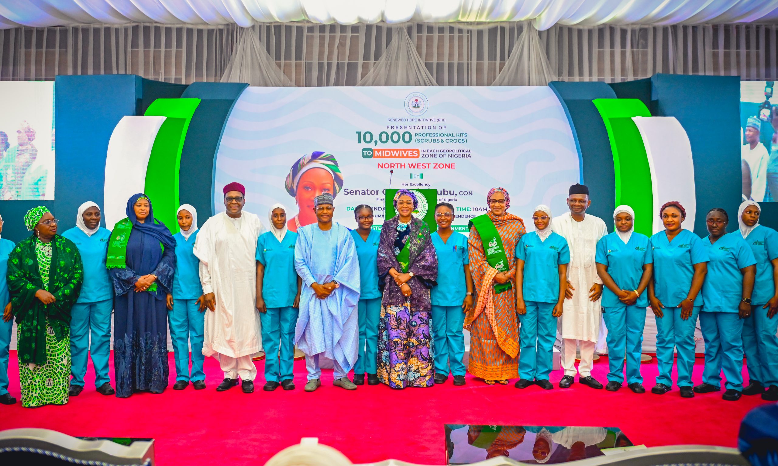 Her Excellency flags off distribution of RHI Professional Kits in North West Zone, Kaduna State, meets with traditional & religious rulers in Kaduna