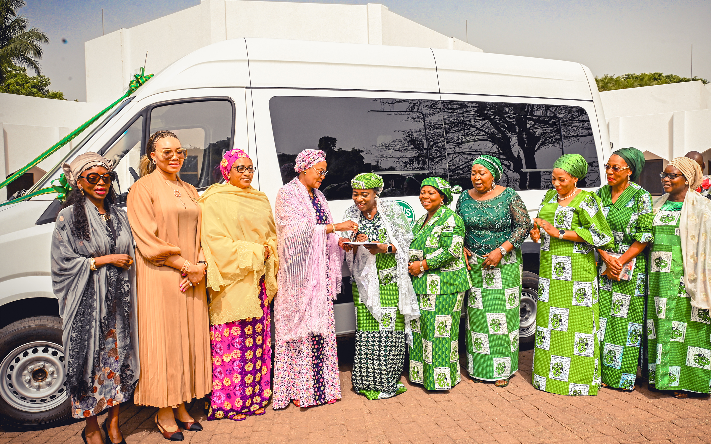 Her Excellency donates 14 Seaters Hybrid bus to NCWS