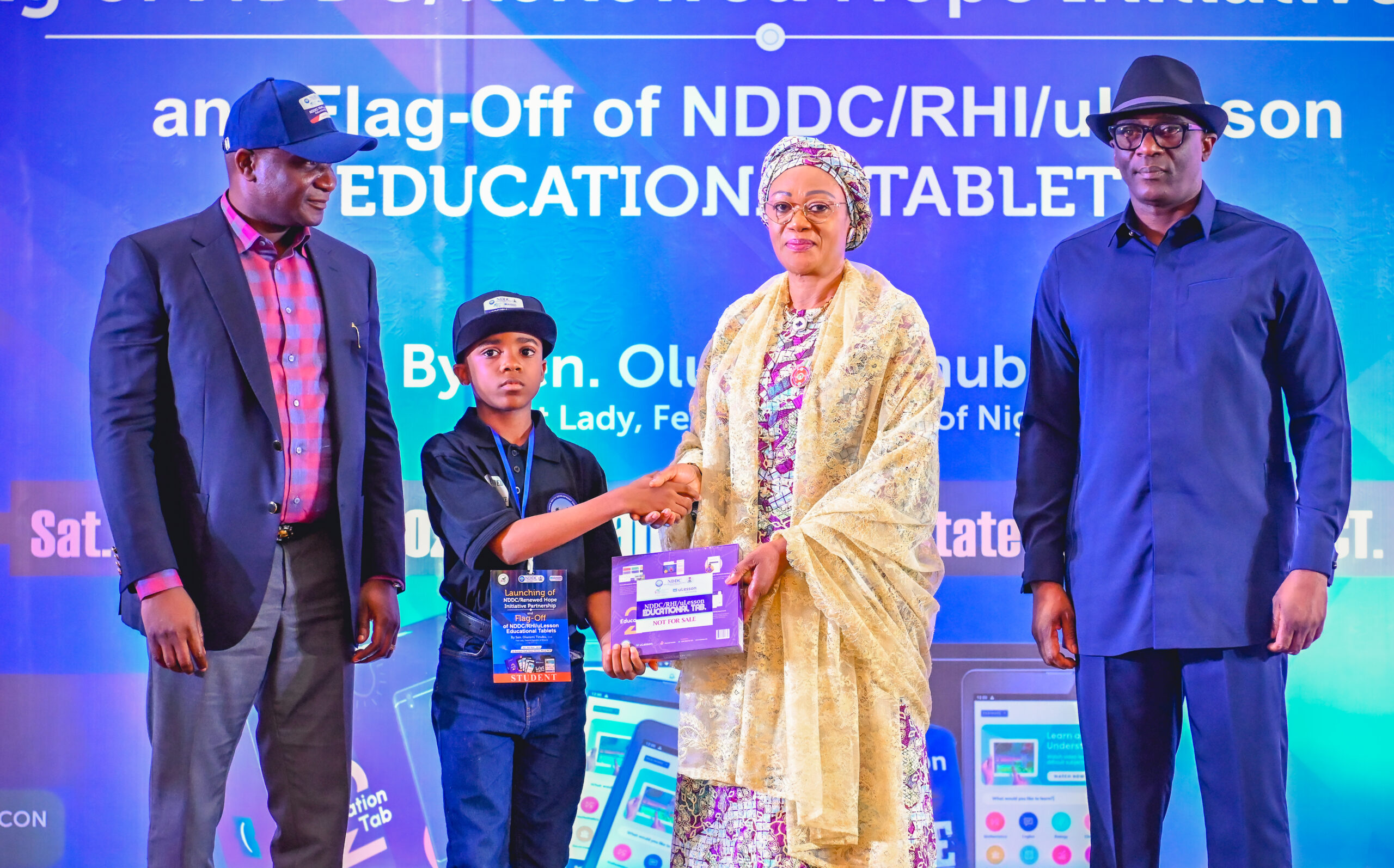 Her Excellency flags off distribution of RHI/NDDC U-Lesson tablets to Niger Delta States