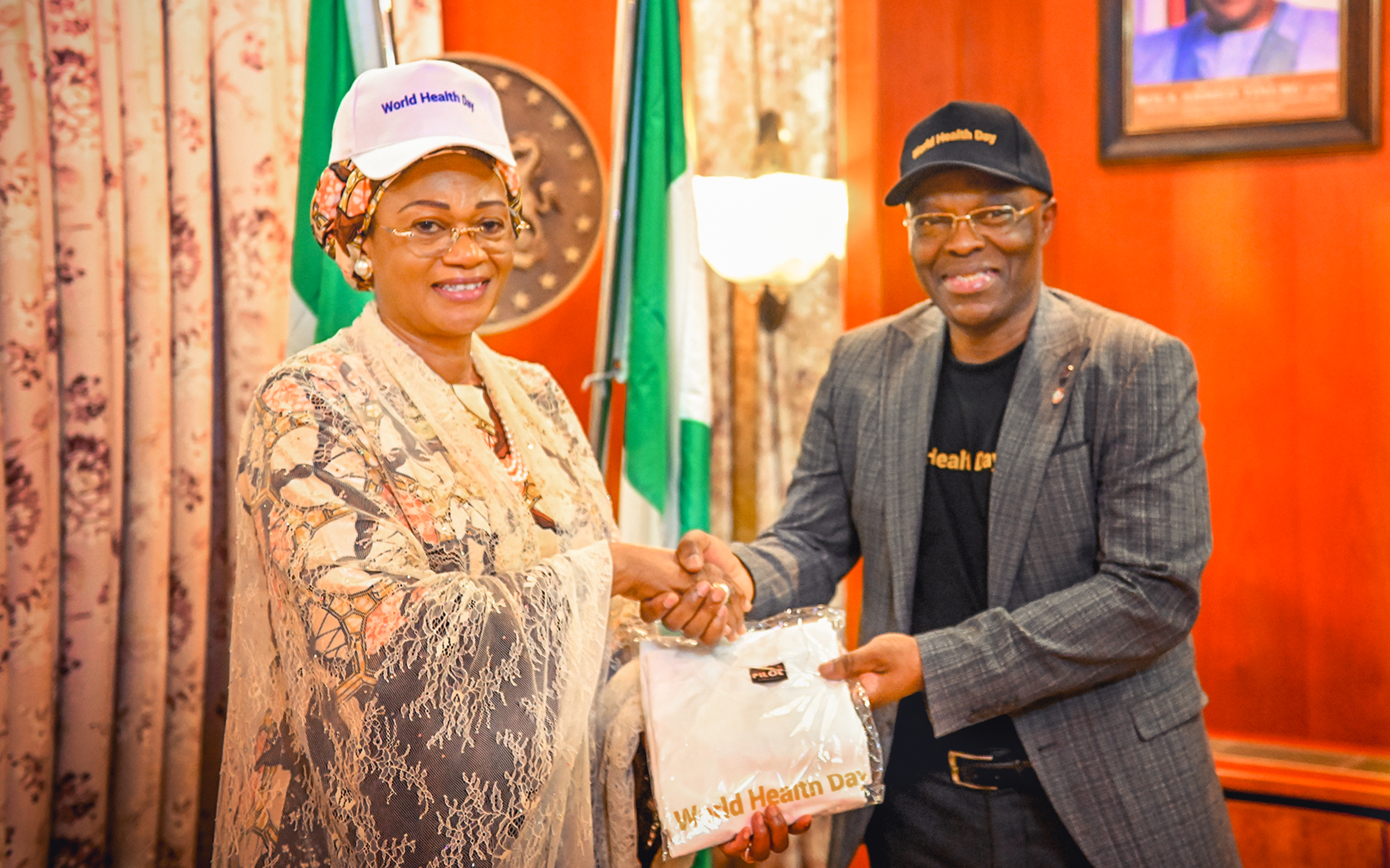Her Excellency receives delegation of Taskforce on Cervical Cancer Elimination led by Minister of State for Health and Social Welfare, Dr Iziaq Salako