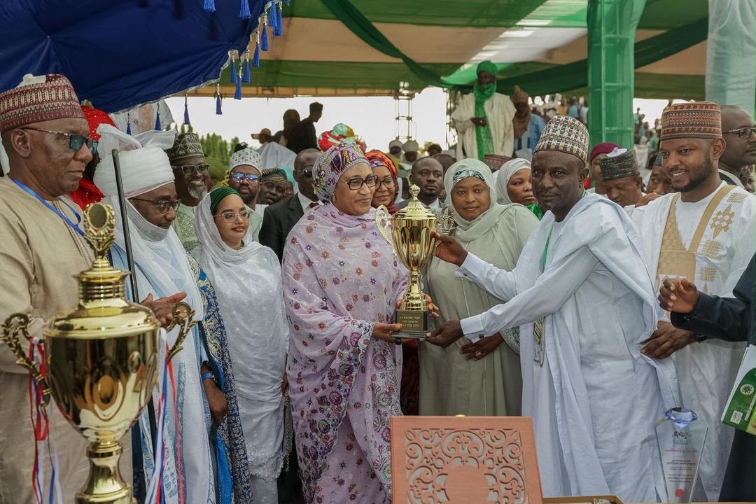 Representing the First Lady of Nigeria, Senator Oluremi Tinubu, the Wife of the Vice President, Hajia Nana Shettima, attended the 44th Northern Derby (Zaria 2026).