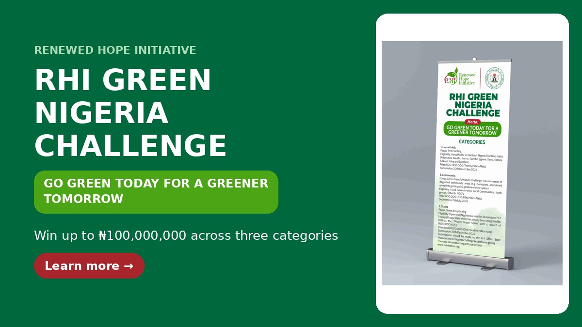RHI GREEN NIGERIA CHALLENGE: GO GREEN TODAY FOR A GREENER TOMORROW
